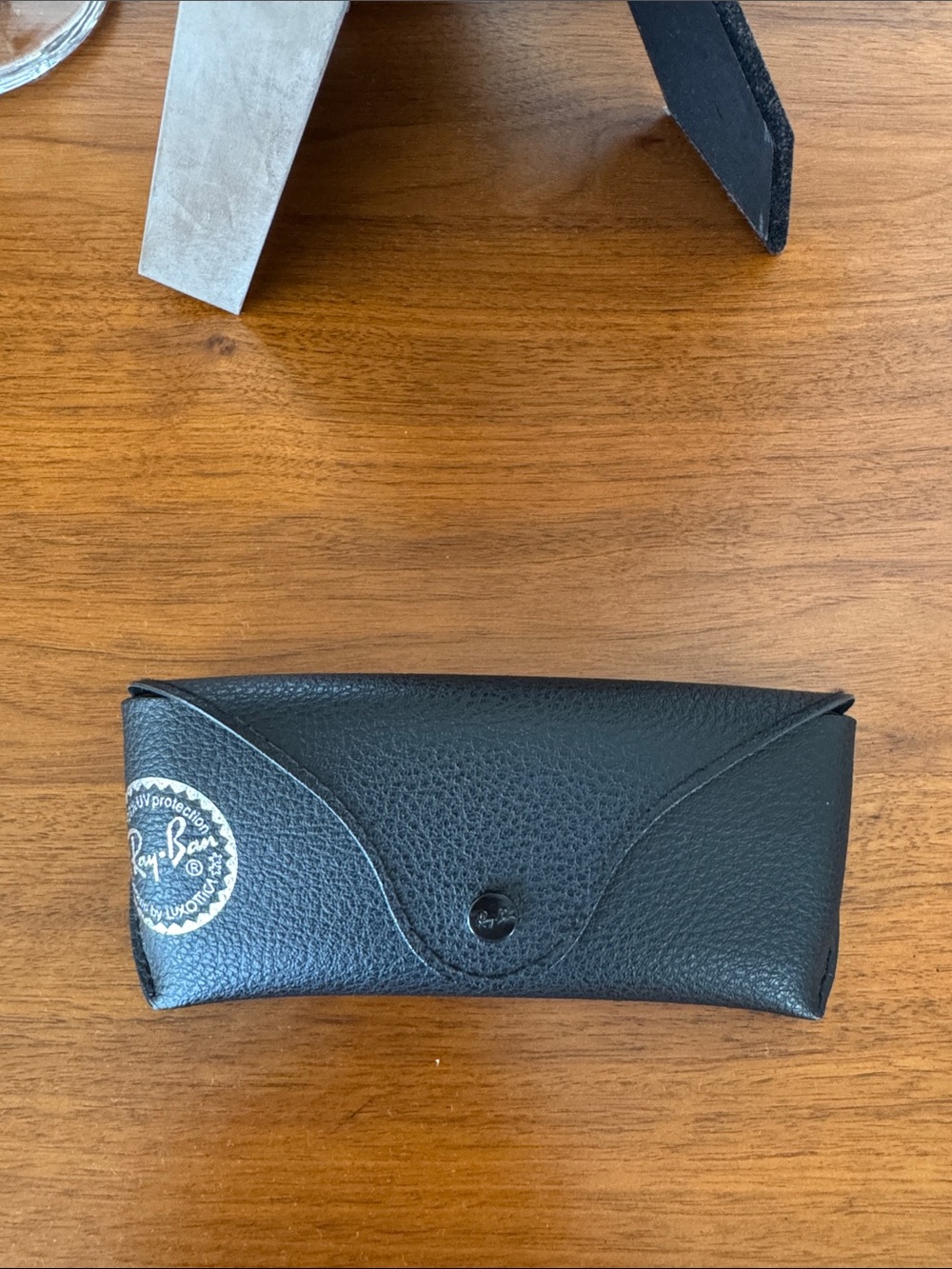 Ray-Ban Black Pebbled Leather Sunglasses Case